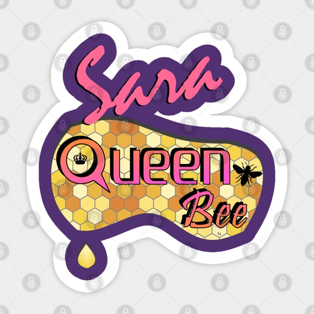 Sara Queen Bee Sticker by  EnergyProjections